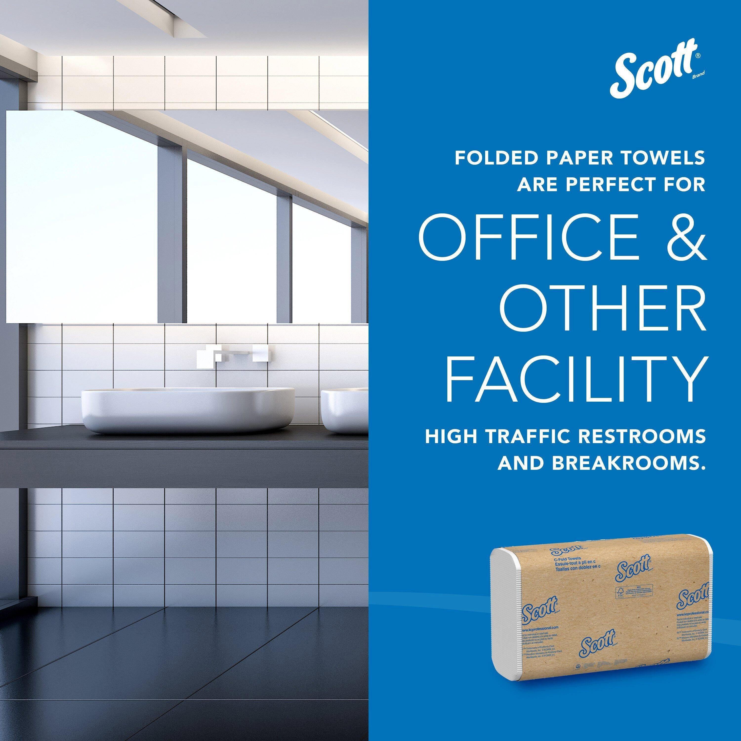 Scott&reg; White 200-Count 13-3/20 in. C-Fold Paper Towel (Case of 12) 