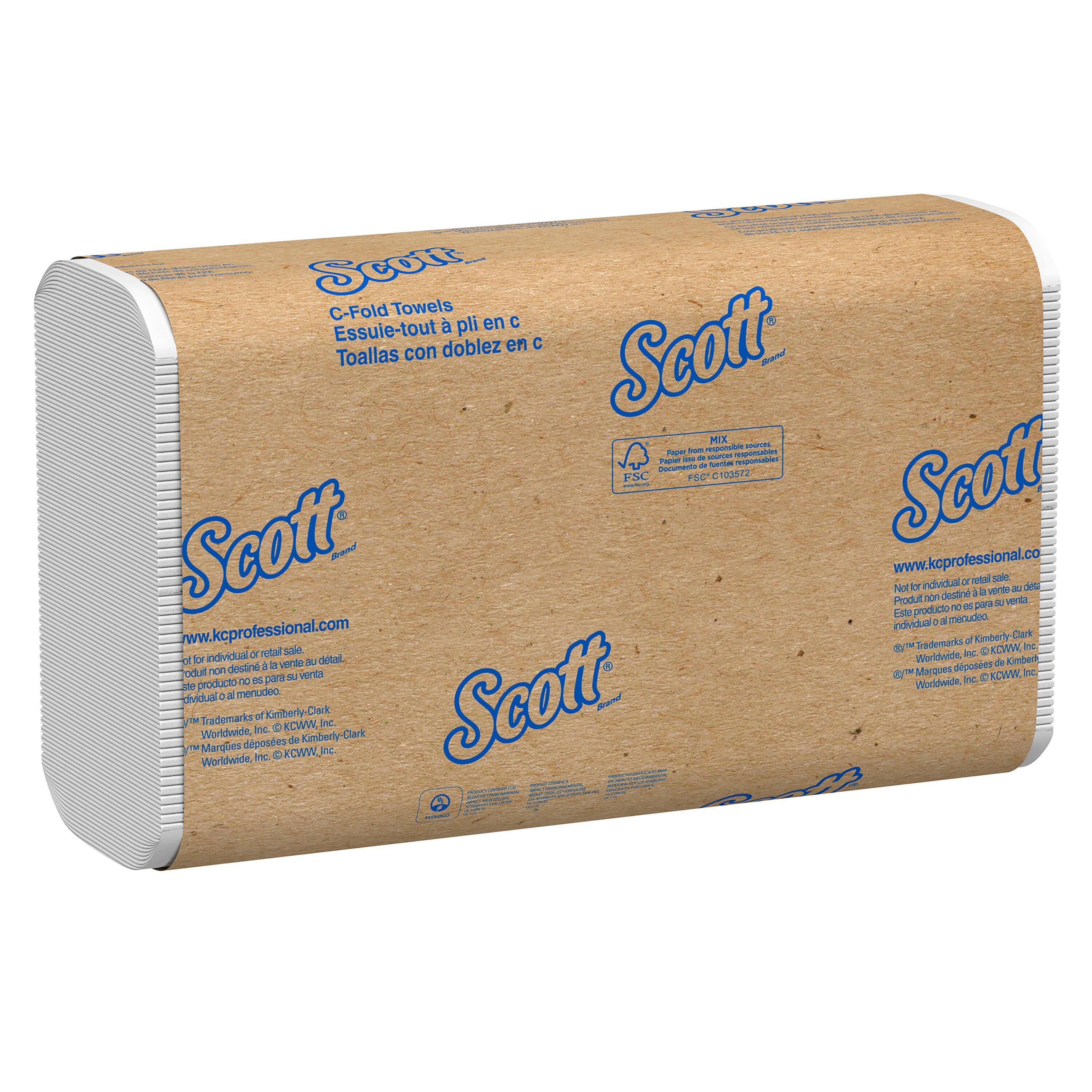 Scott&reg; White 200-Count 13-3/20 in. C-Fold Paper Towel (Case of 12) 