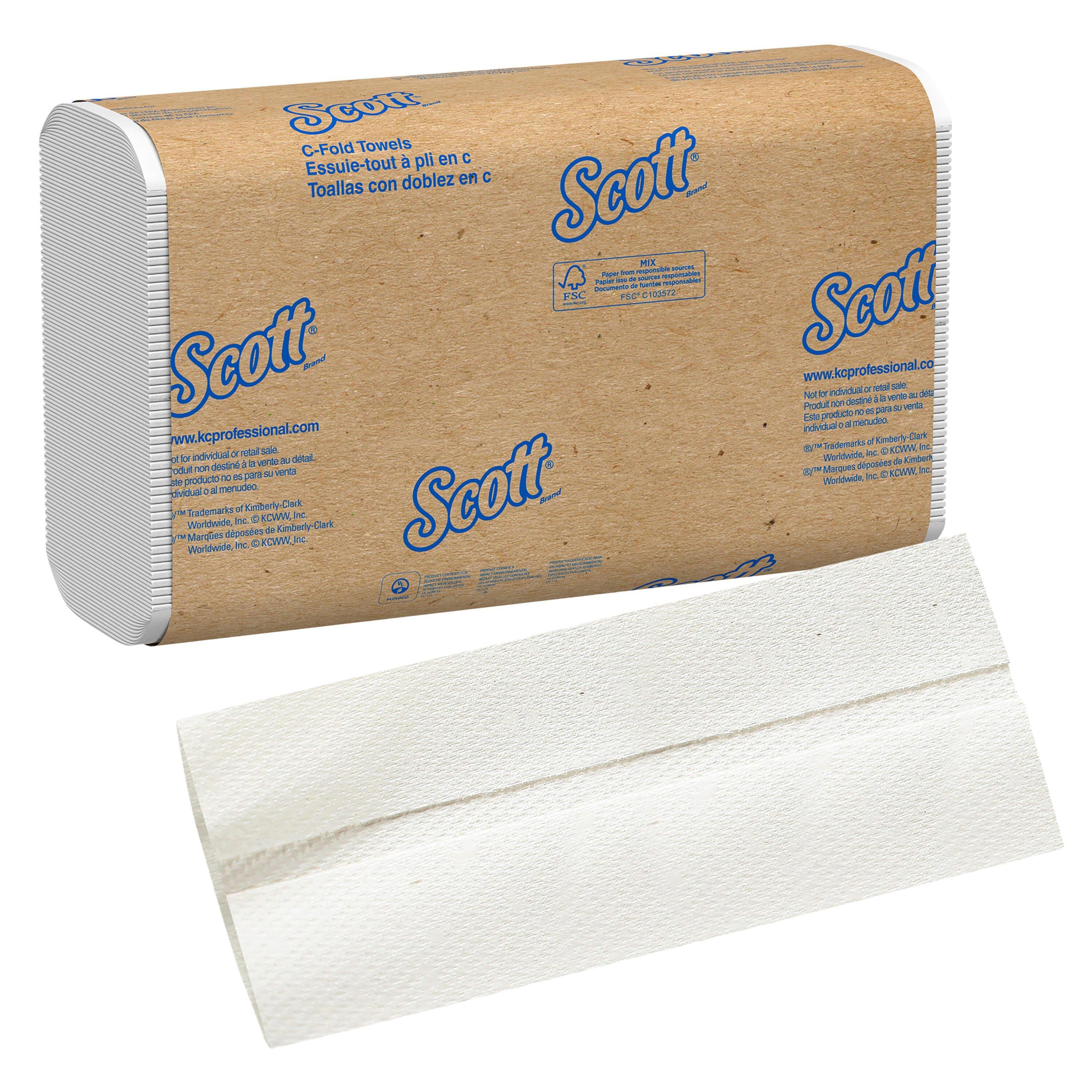 Scott&reg; White 200-Count 13-3/20 in. C-Fold Paper Towel (Case of 12) 