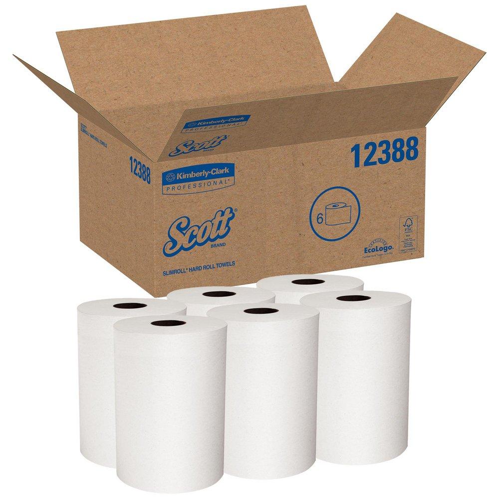 Scott&reg; White Hard Roll Towel in White (Case of 6) 