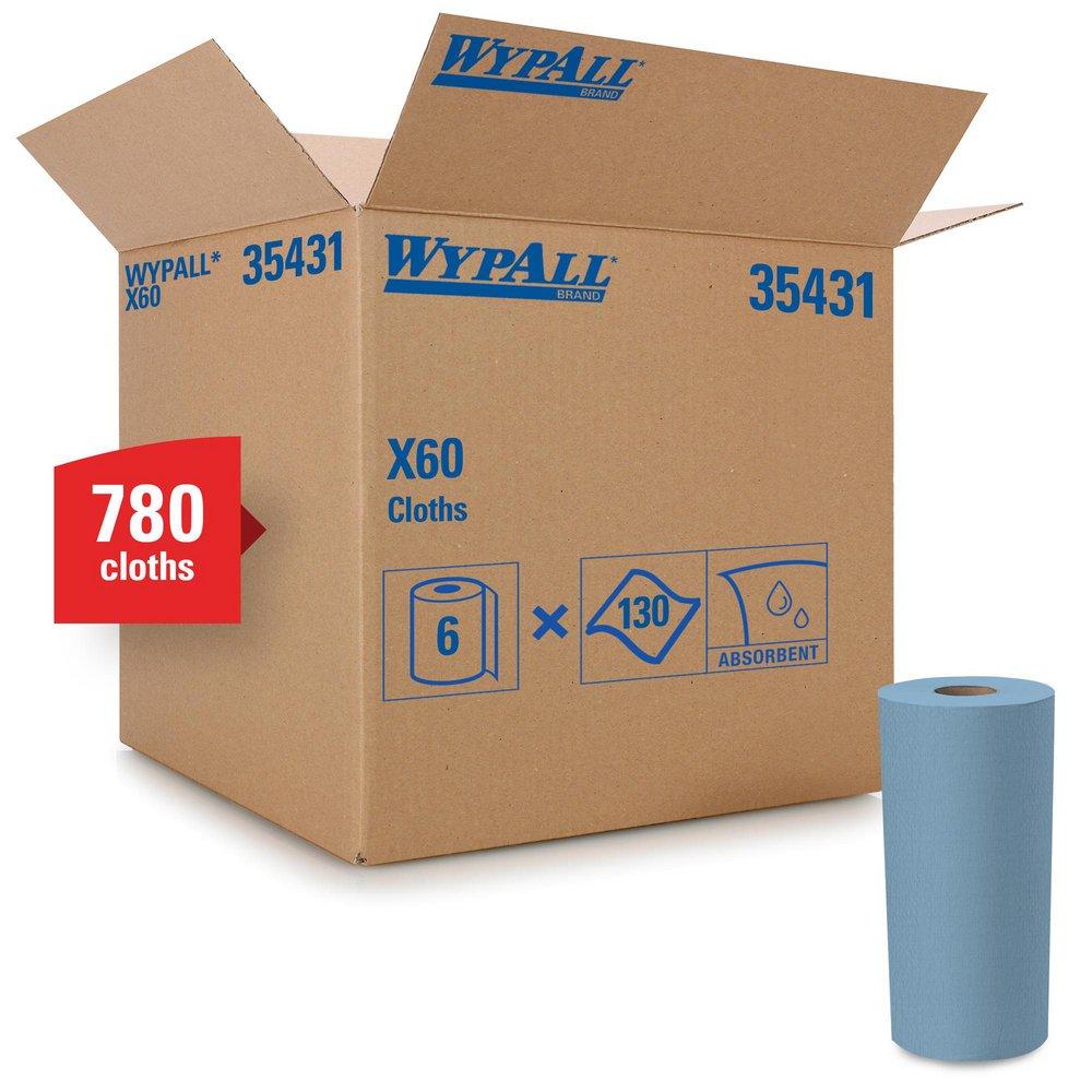 WypAll&reg; Blue 13-2/5 x 19-3/5 in. Small Wipes Roll in Blue 