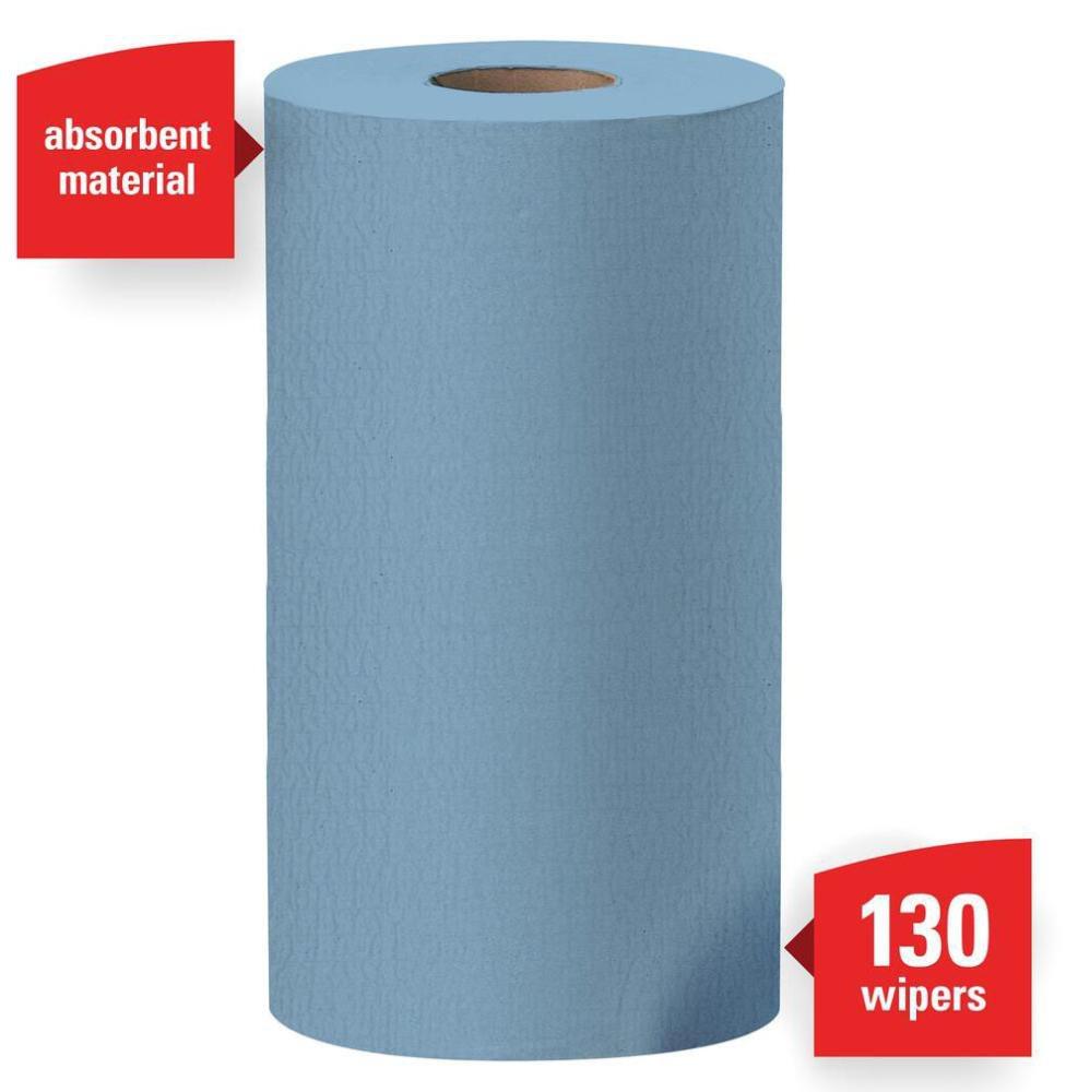 WypAll&reg; Blue 13-2/5 x 9-4/5 in. Small Wipes Roll in Blue 