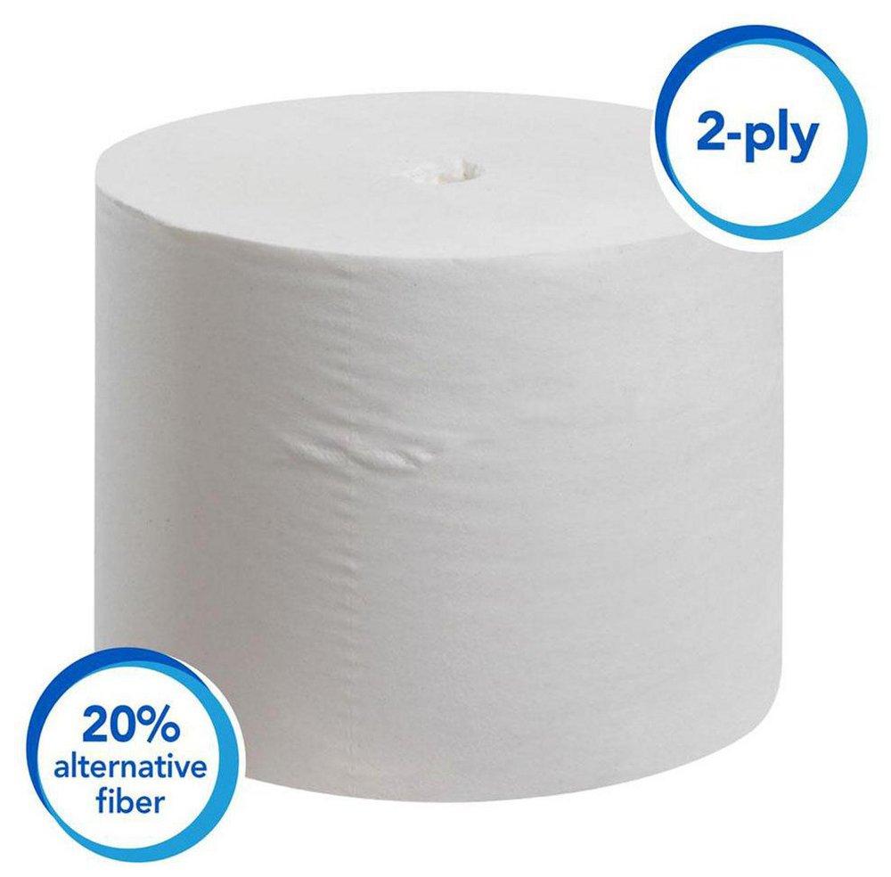 Scott&reg; White 4 in. 2-Ply Bathroom Tissue in White (Case of 36) 