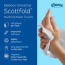 Kleenex&reg; White 120-Count ScottFold Multi-Fold Paper Towel in White (Case of 25) 