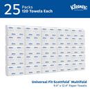 Kleenex&reg; White 120-Count ScottFold Multi-Fold Paper Towel in White (Case of 25) 