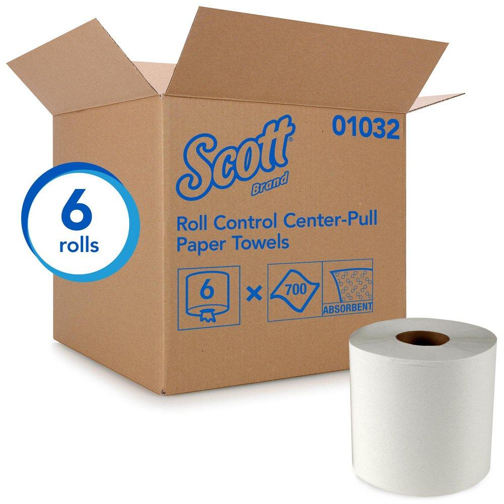 Scott&reg; White Roll Control Center-Pull Towel in White (Case of 6) 