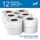 Kimberly-Clark Professional&trade; White 3-27/100 in. Recycled Fiber 2-Ply Essential Jumbo Roll Toilet Tissue in White (Case of 12) 