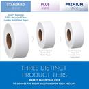 Kimberly-Clark Professional&trade; White 3-27/100 in. Recycled Fiber 2-Ply Essential Jumbo Roll Toilet Tissue in White (Case of 12) 