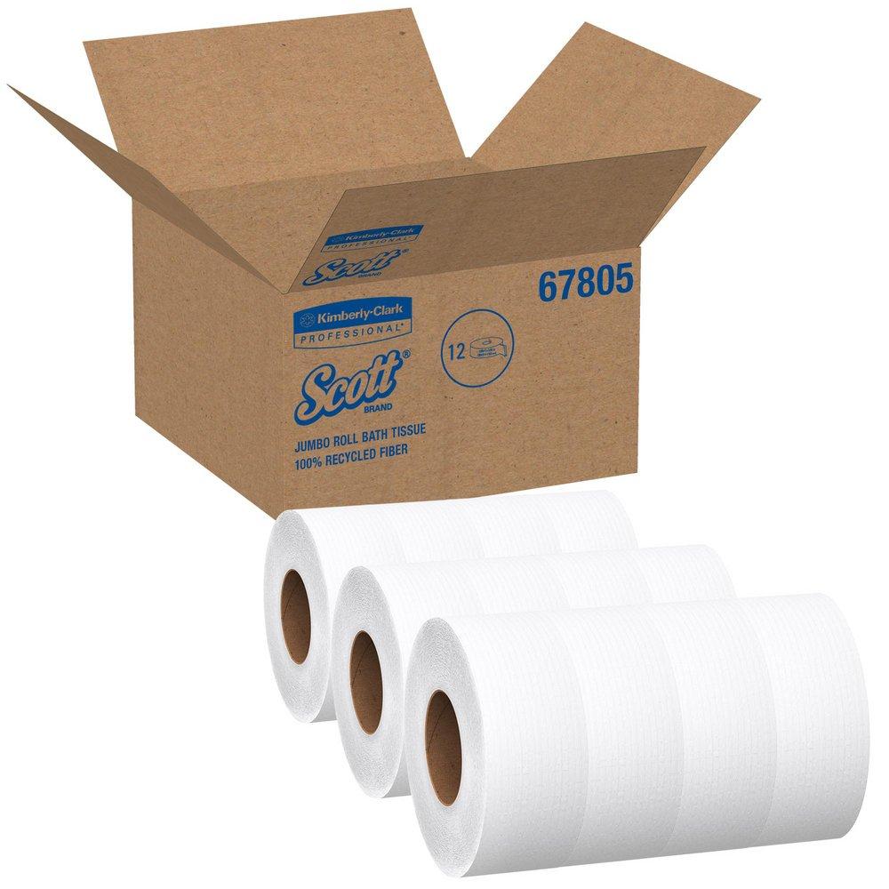 Scott® White 3-11/20 in. Bathroom Tissue in White (Case of 12) 