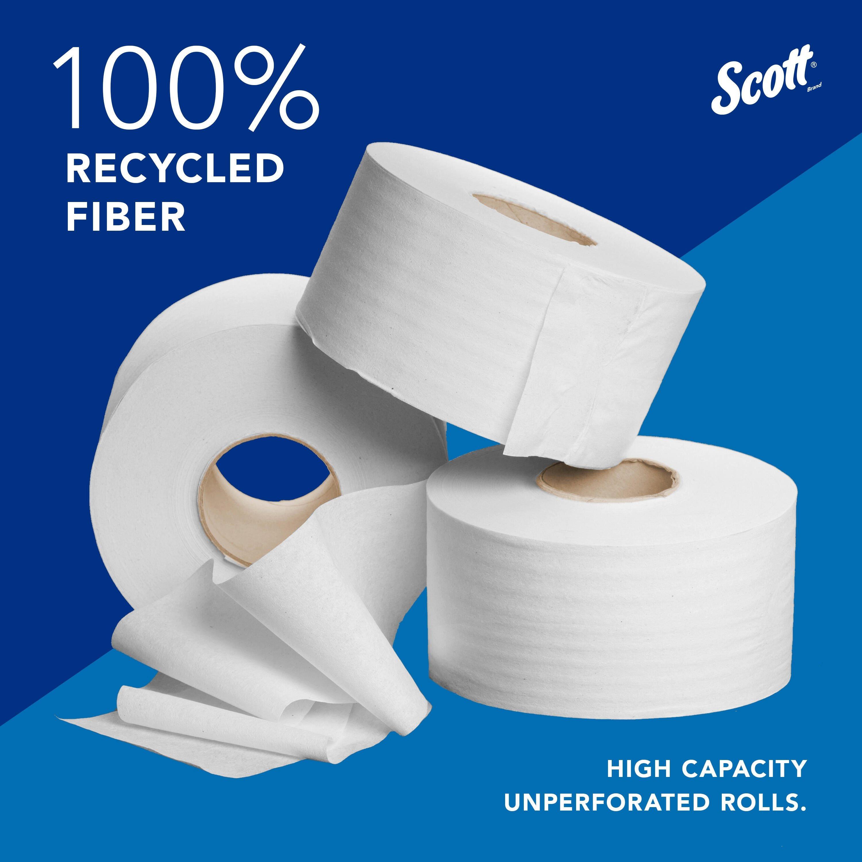 Kimberly-Clark Professional&trade; White 3-27/100 in. Recycled Fiber 2-Ply Essential Jumbo Roll Toilet Tissue in White (Case of 12) 