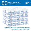 Kimberly-Clark Professional&trade; White 4-1/10 in. Recycled Fiber 2-Ply Essential Standard Roll Toilet Tissue in White (Case of 80) 