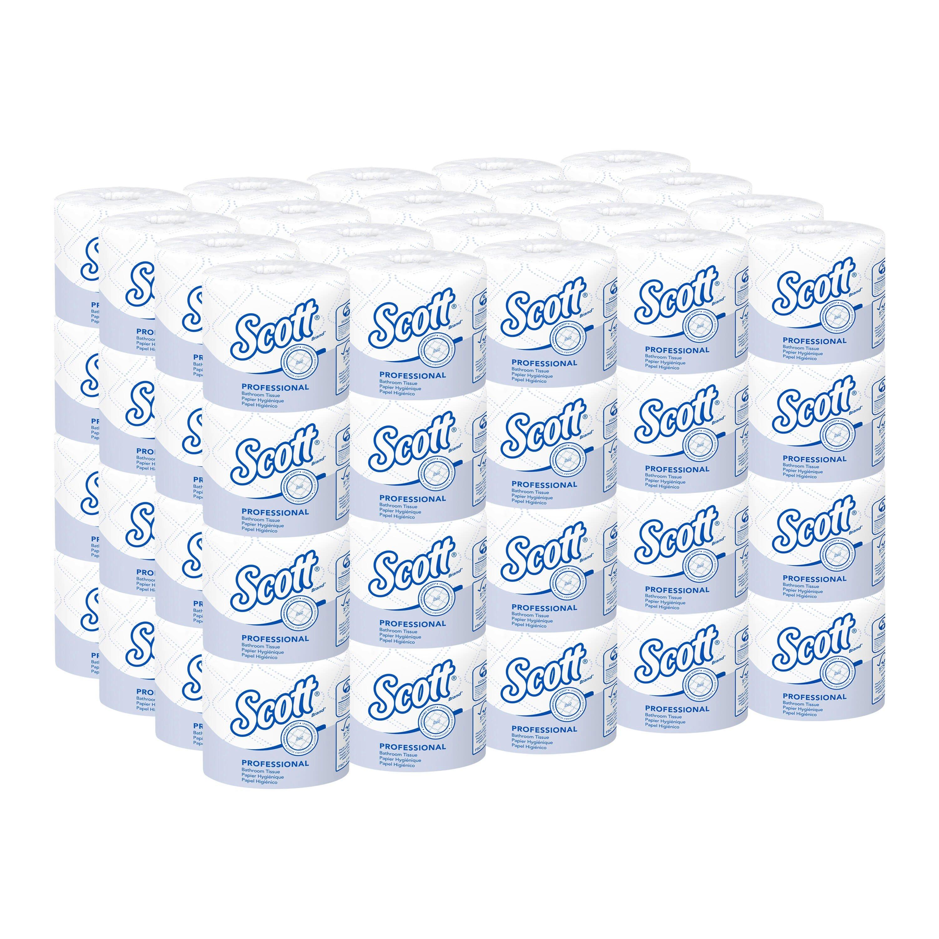 Kimberly-Clark Professional&trade; White 4-1/10 in. Recycled Fiber 2-Ply Essential Standard Roll Toilet Tissue in White (Case of 80) 