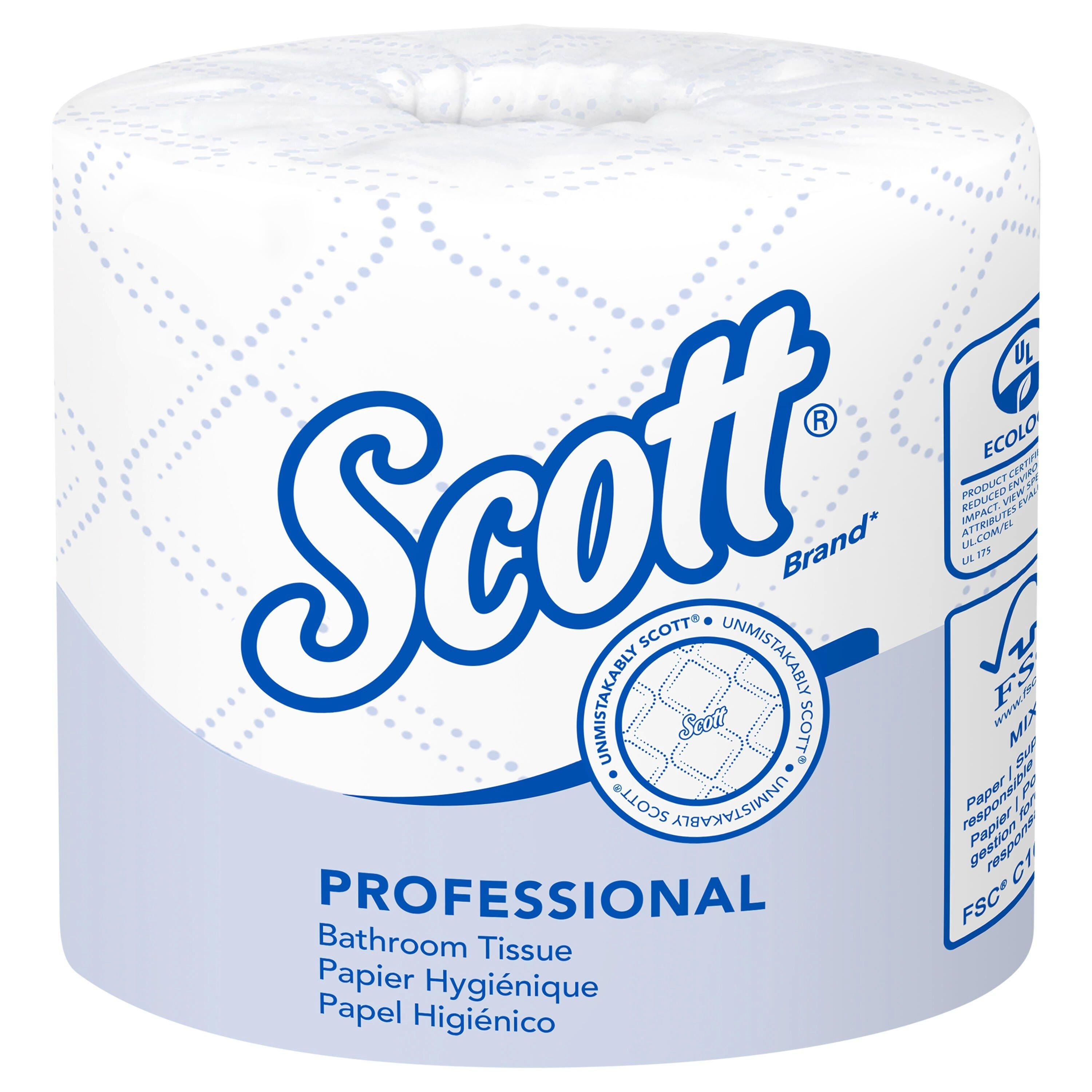 Kimberly-Clark Professional&trade; White 4-1/10 in. Recycled Fiber 2-Ply Essential Standard Roll Toilet Tissue in White (Case of 80) 