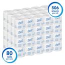 Scott&reg; White 4-1/10 in. Standard Bathroom Tissue Roll in White (Case of 80) 
