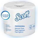 Scott&reg; White 4-1/10 in. Standard Bathroom Tissue Roll in White (Case of 80) 
