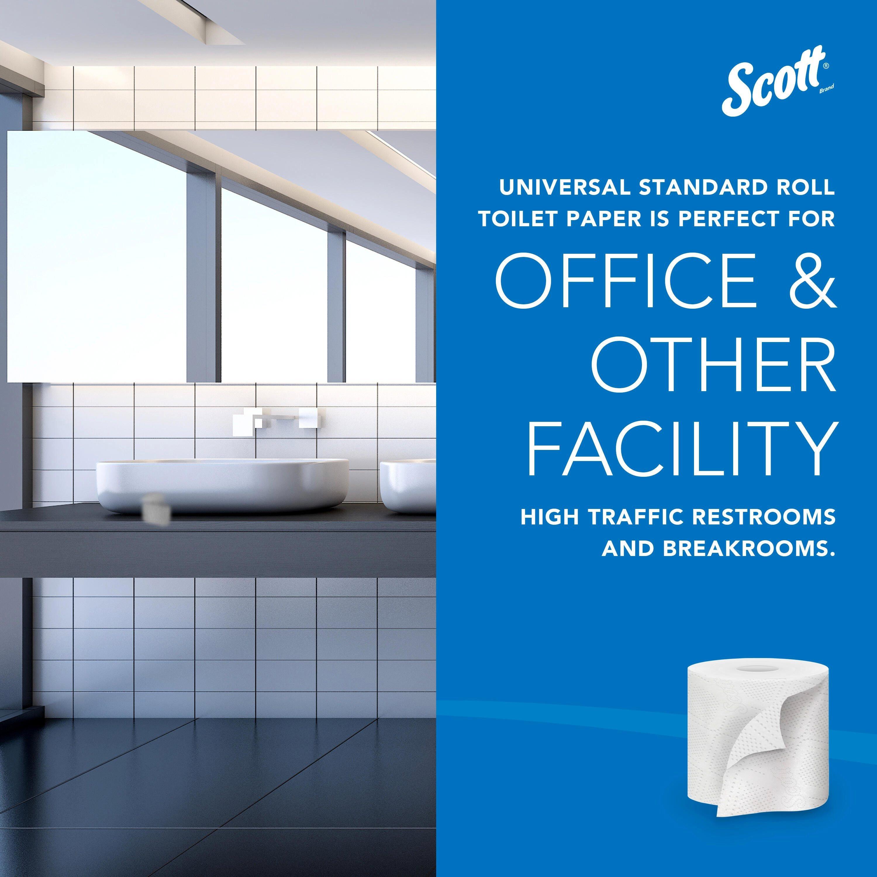 Kimberly-Clark Professional&trade; White 4-1/10 in. Recycled Fiber 2-Ply Essential Standard Roll Toilet Tissue in White (Case of 80) 
