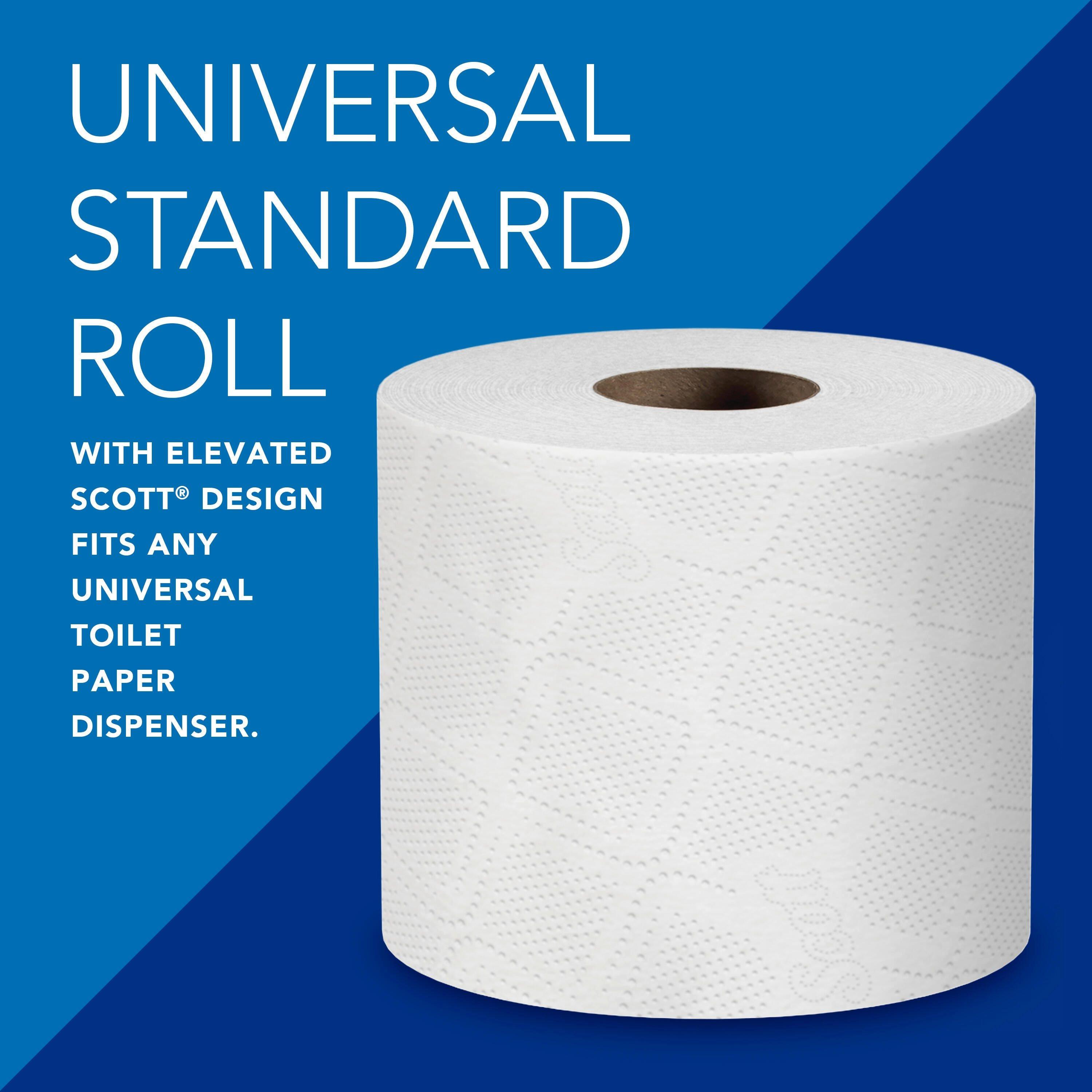 Kimberly-Clark Professional&trade; White 4-1/10 in. Recycled Fiber 2-Ply Essential Standard Roll Toilet Tissue in White (Case of 80) 