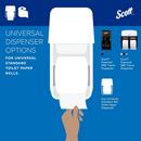 Kimberly-Clark Professional&trade; White 4-1/10 in. Recycled Fiber 2-Ply Essential Standard Roll Toilet Tissue in White (Case of 80) 