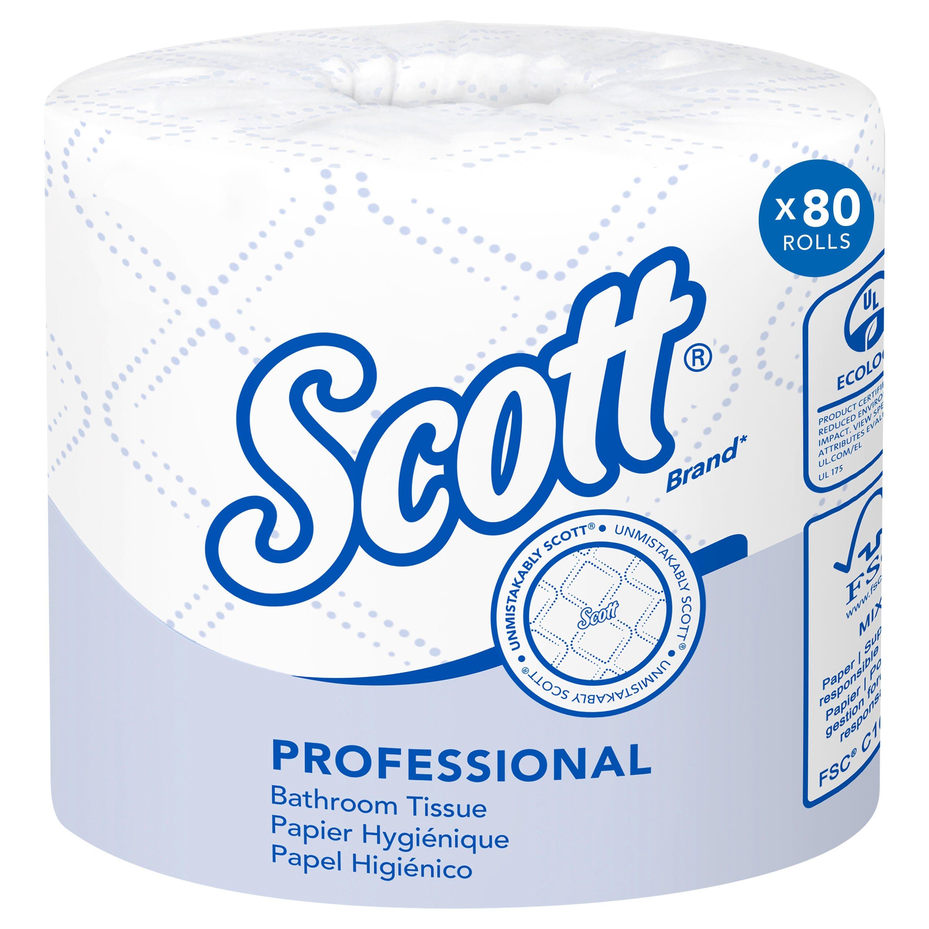 Kimberly-Clark Professional&trade; White 4-1/10 in. Recycled Fiber 2-Ply Essential Standard Roll Toilet Tissue in White (Case of 80) 