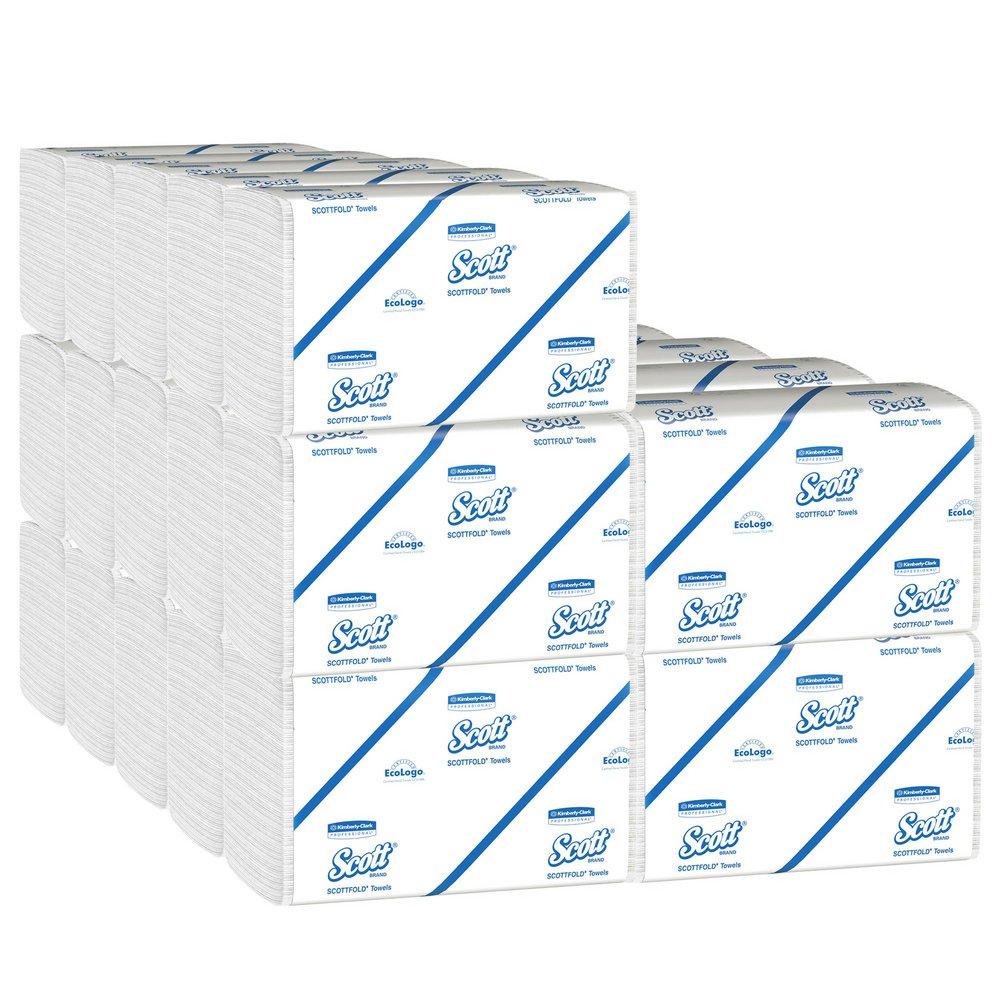 Scott&reg; White 175-Count 12-2/5 in. Multifold Towel (Case of 25) 