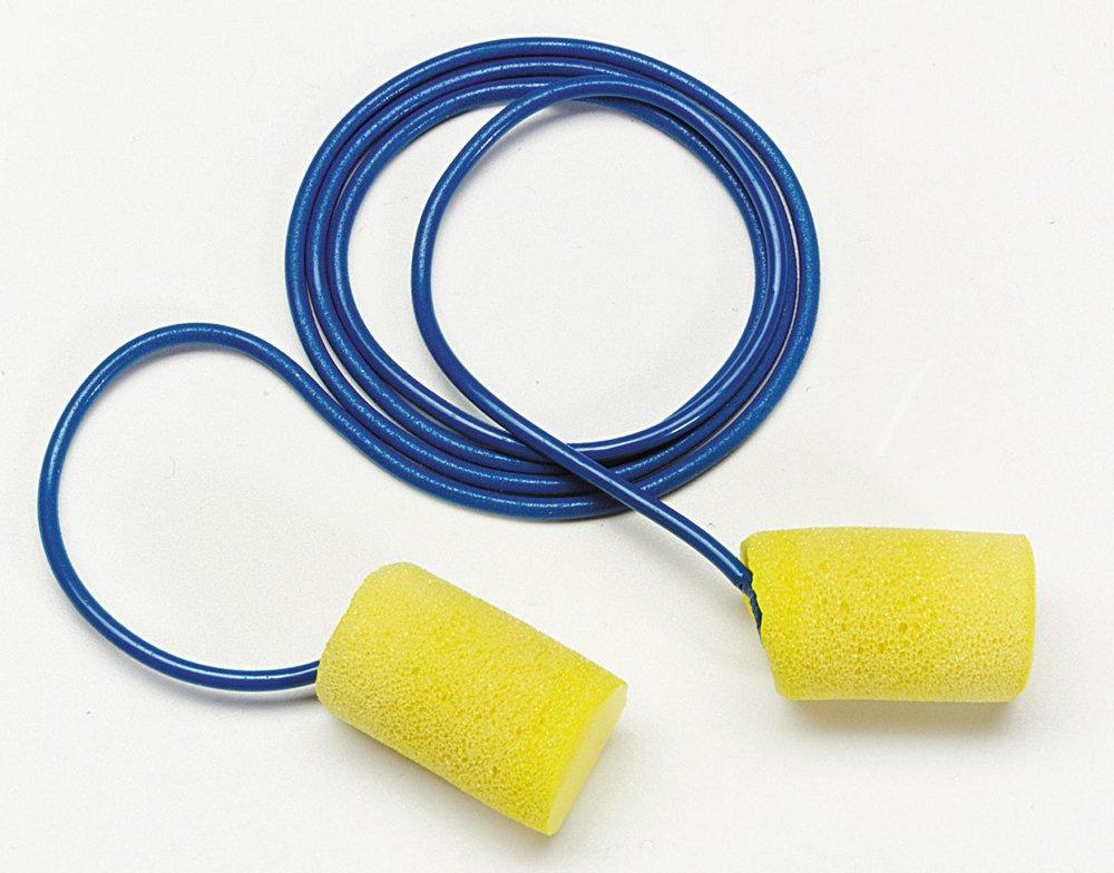 E-A-R&trade; Yellow Corded Plastic Disposable Ear Plugs (Box of 200) 