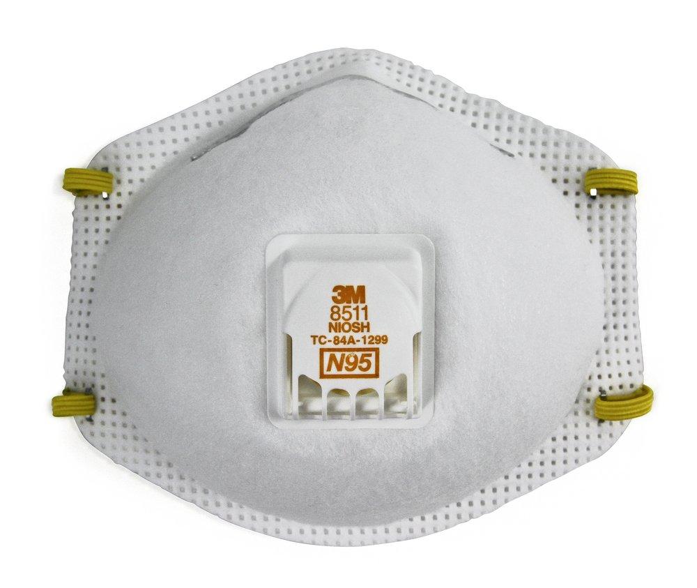 3M™ White N95 Disposable Particulate Respirator in White (Pack of 10, Case of 8 Packs) 