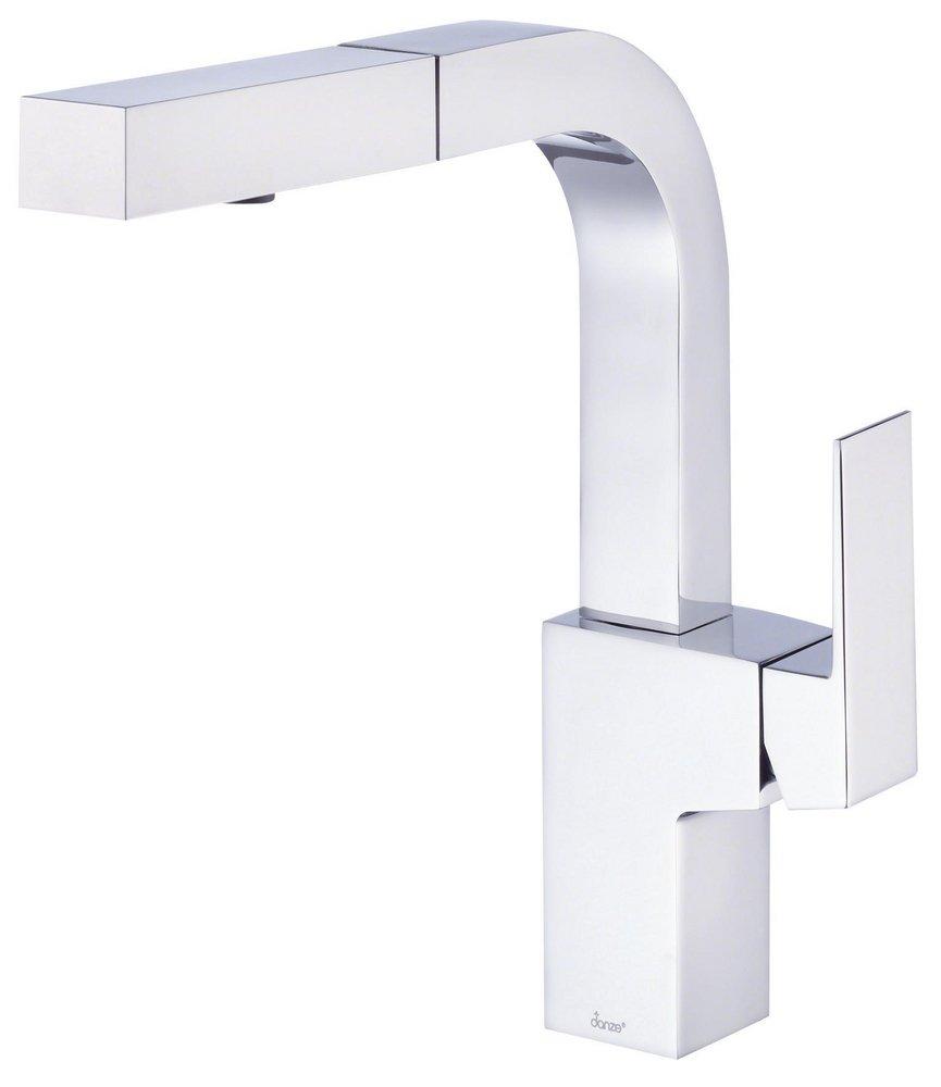 Gerber Plumbing Polished Chrome Single Handle Pull Out Kitchen Faucet 