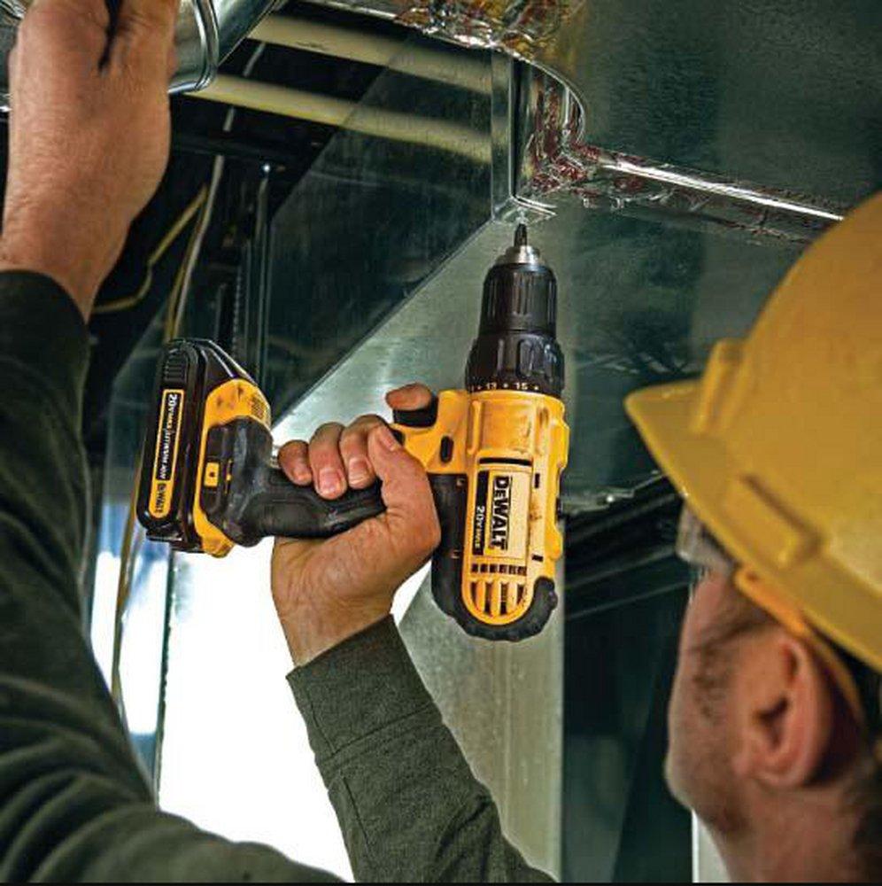DEWALT Yellow 20V Cordless Compact Drill and Driver Kit 