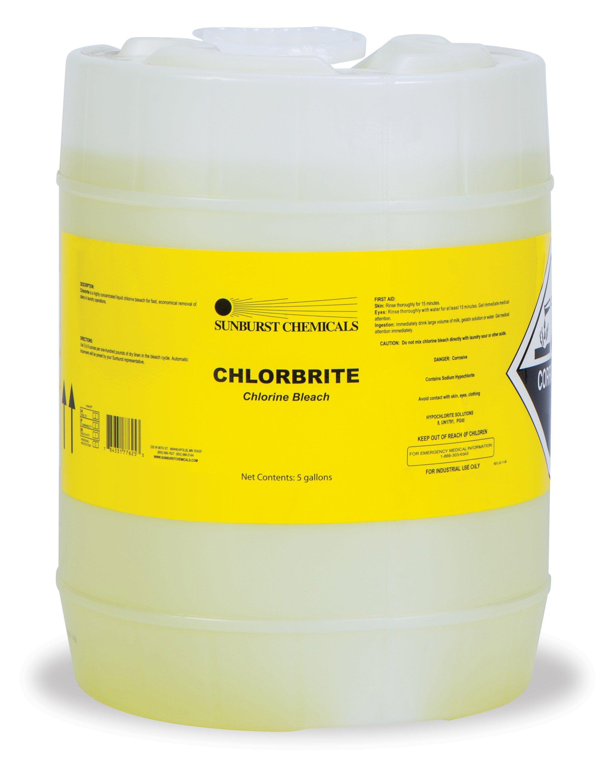 Sunburst Chemicals Yellow Pail Chlorine Bleach 