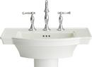 24 x 20 in. Oval Pedestal Bathroom Sink in Linen