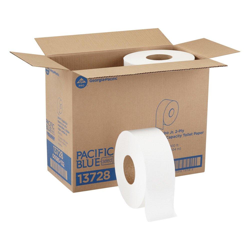 Georgia-Pacific White 3-1/2 in. 2-Ply Bathroom Tissue in White 