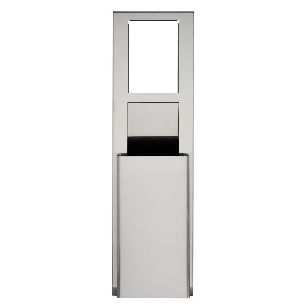 Georgia-Pacific Stainless Steel Custom Recessed Trash Receptacle Unit in Stainless Steel 