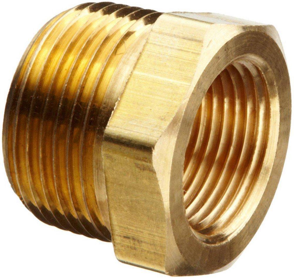 MNPT x FNPT 125# Brass Barstock Hex Reducing Bushing 