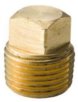 1/4 in. Square Head and Solid Domestic Brass Plug