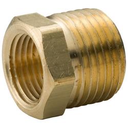 1/4 x 1/8 in. MNPT x FNPT 125# Brass Barstock Hex Reducing Bushing