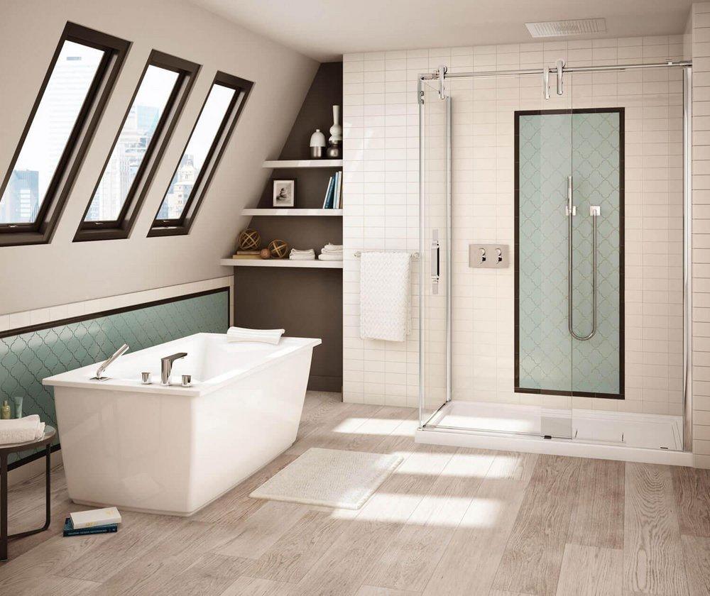 MAAX White 60 x 32 in. Freestanding Bathtub with Left Drain 