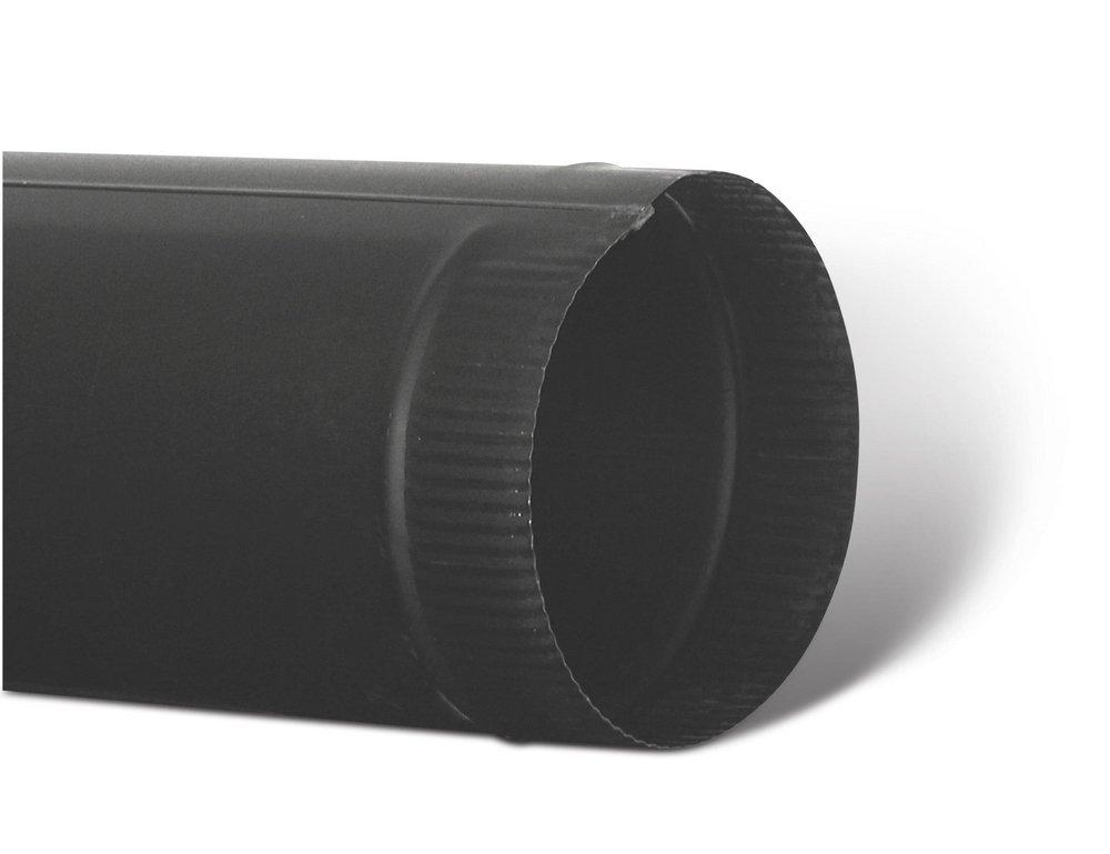 2 ft. Black Steel Round Duct Pipe 