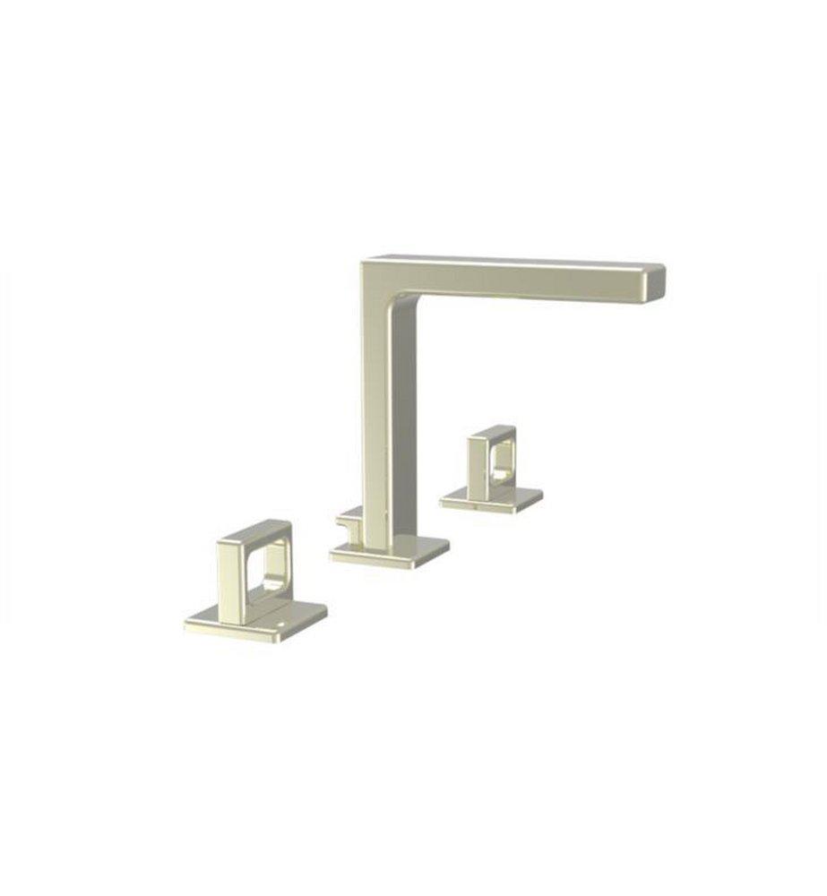 Phylrich&reg; Polished Nickel 3-Hole Bathroom Faucet with Double Ring Handle 