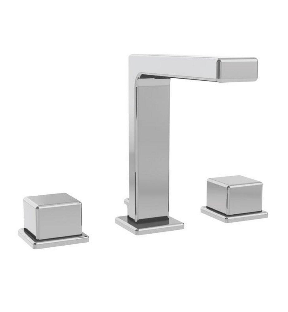 Phylrich&reg; Polished Nickel 3-Hole Bathroom Faucet with Double Cube Handle 