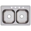 Kingsford Polished Satin 33 x 22 in. Stainless Steel Single Bowl Drop-in Kitchen Sink in Satin 