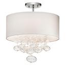 3-Light Flushmount Ceiling Fixture in Polished Chrome