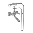 Wall Mount Tub Filler with Double Lever Handle in Polished Chrome