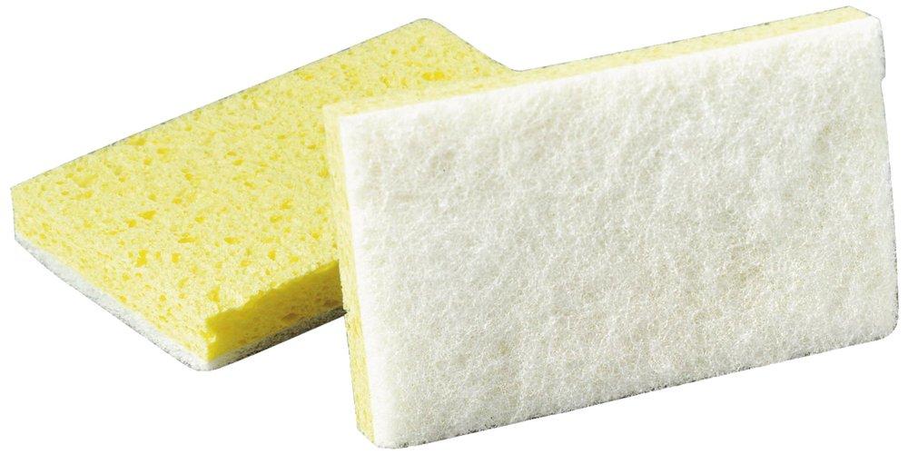 3M™ Yellow Light Duty Scrub Sponge in White and Yellow (Case of 20) 