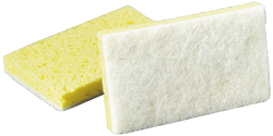 6-1/10 in. Light Duty Scrub Sponge in White and Yellow (Case of 20)