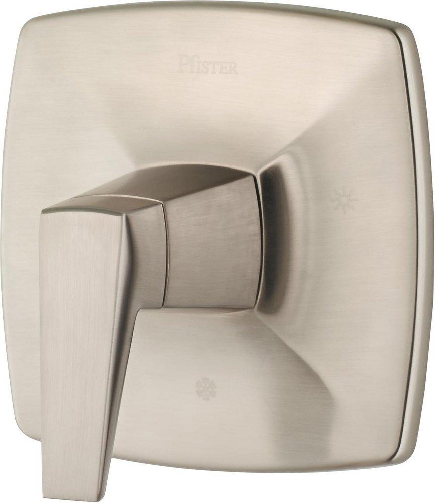 Pfister Brushed Nickel Valve Trim Only with Single Metal Lever Handle 