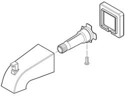 1/2 x 6 in. Brass Tub Spout in Matte Black