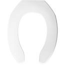 Bemis White Elongated Open Front Toilet Seat 