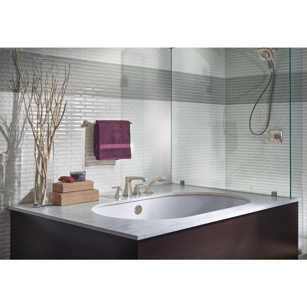 Delta Faucet Brilliance Stainless 4-Hole Double Lever Handle Tub Trim (Trim Only) 