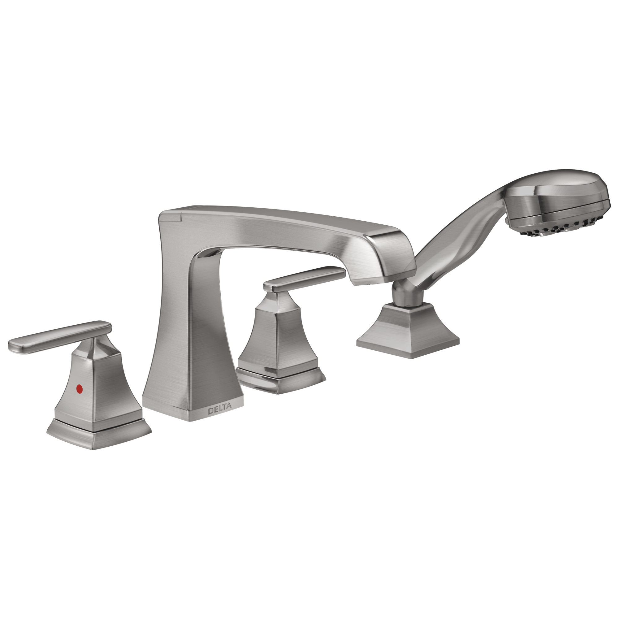 Delta Faucet Brilliance Stainless 4-Hole Double Lever Handle Tub Trim (Trim Only) 