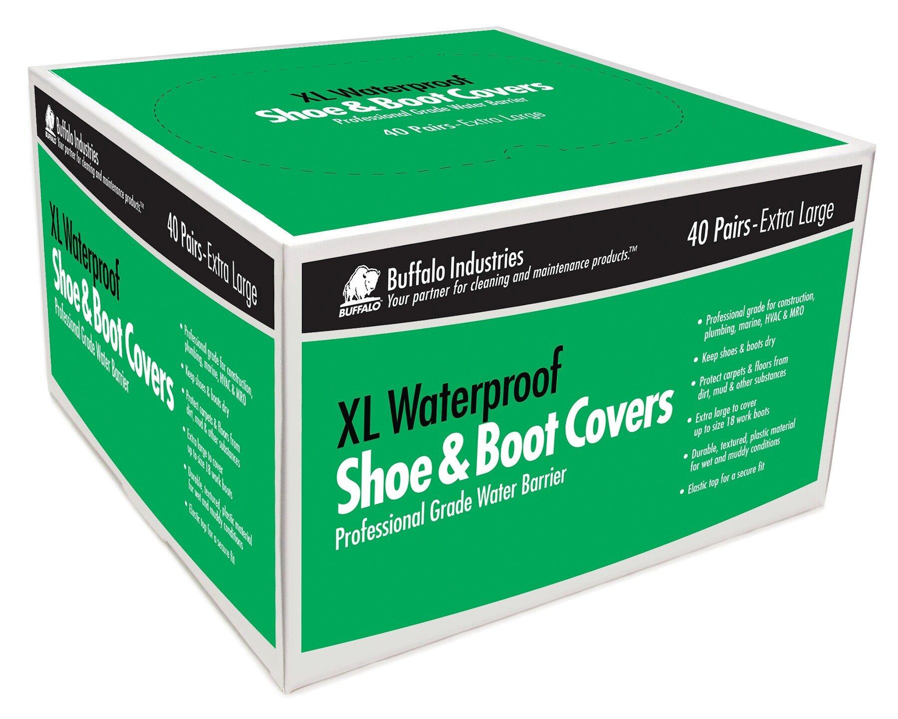 Buffalo Industries Blue Waterproof Shoe Cover Booties (10 Pair) 